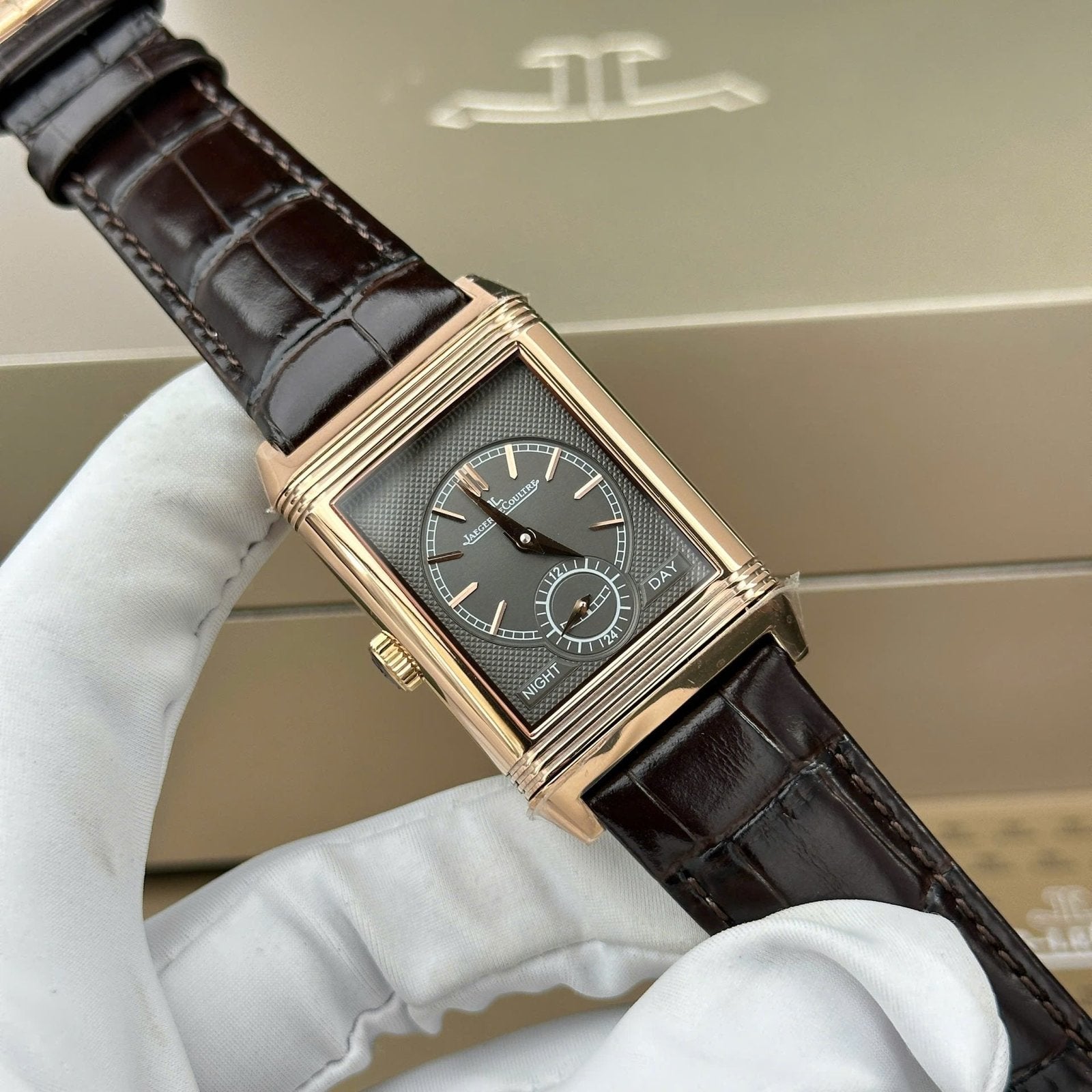 Jaeger LeCoultre Watch Tribute Small Seconds 2 Dial White And Gray 28.3x47mm