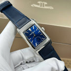 Jaeger LeCoultre Watch Tribute Small Seconds 2 Dial White And Blue 28.3x47mm