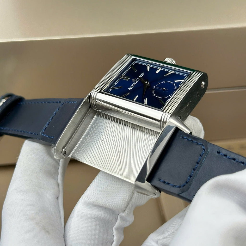 Jaeger LeCoultre Watch Tribute Small Seconds 2 Dial White And Blue 28.3x47mm