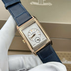 Jaeger LeCoultre Watch Reverso Tribute Small Seconds 2 Dial Blue And White 28.3x47mm