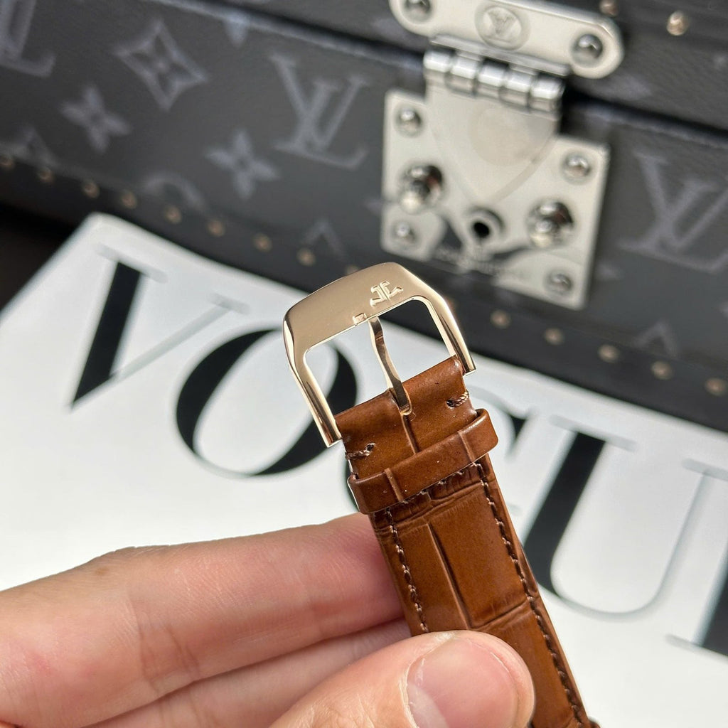 Jaeger LeCoultre Watch Ultrathin Perpetual Calendar Leather Strap 39mm