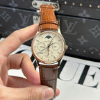 Jaeger LeCoultre Watch Ultrathin Perpetual Calendar Leather Strap 39mm