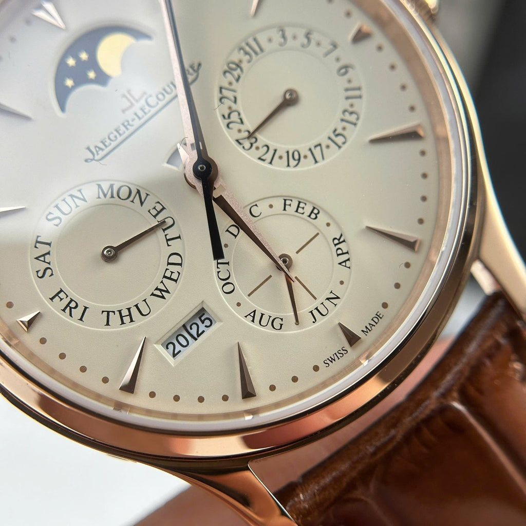Jaeger LeCoultre Watch Ultrathin Perpetual Calendar Leather Strap 39mm