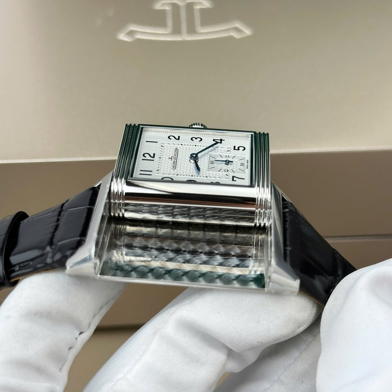 Jaeger LeCoultre Watch Tribute Small Seconds 2 Dial Black And White 28.3x47mm