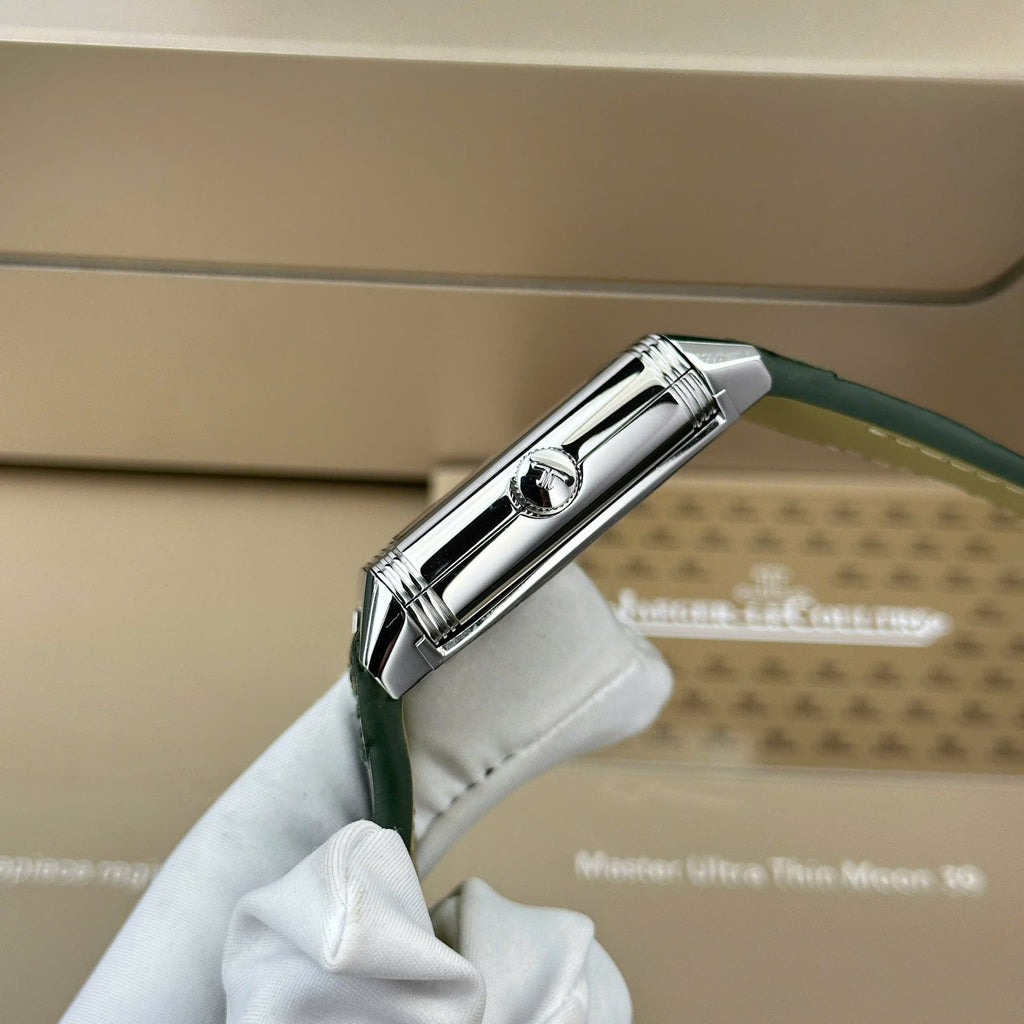 Jaeger LeCoultre Watch Reverso Tribute Small Seconds 2 Dial Green And White 28.3x47mm