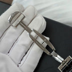 Jaeger LeCoultre Watch Ultra Thin Power Reserve Silver Dial Leather Strap 39mm