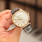 Jaeger LeCoultre Watch Ultra thin Date Q1232510 Rose Gold Leather Strap 40mm