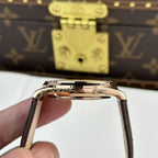 Jaeger LeCoultre Watch Ultrathin Moon Rose Gold Leather Strap 39mm