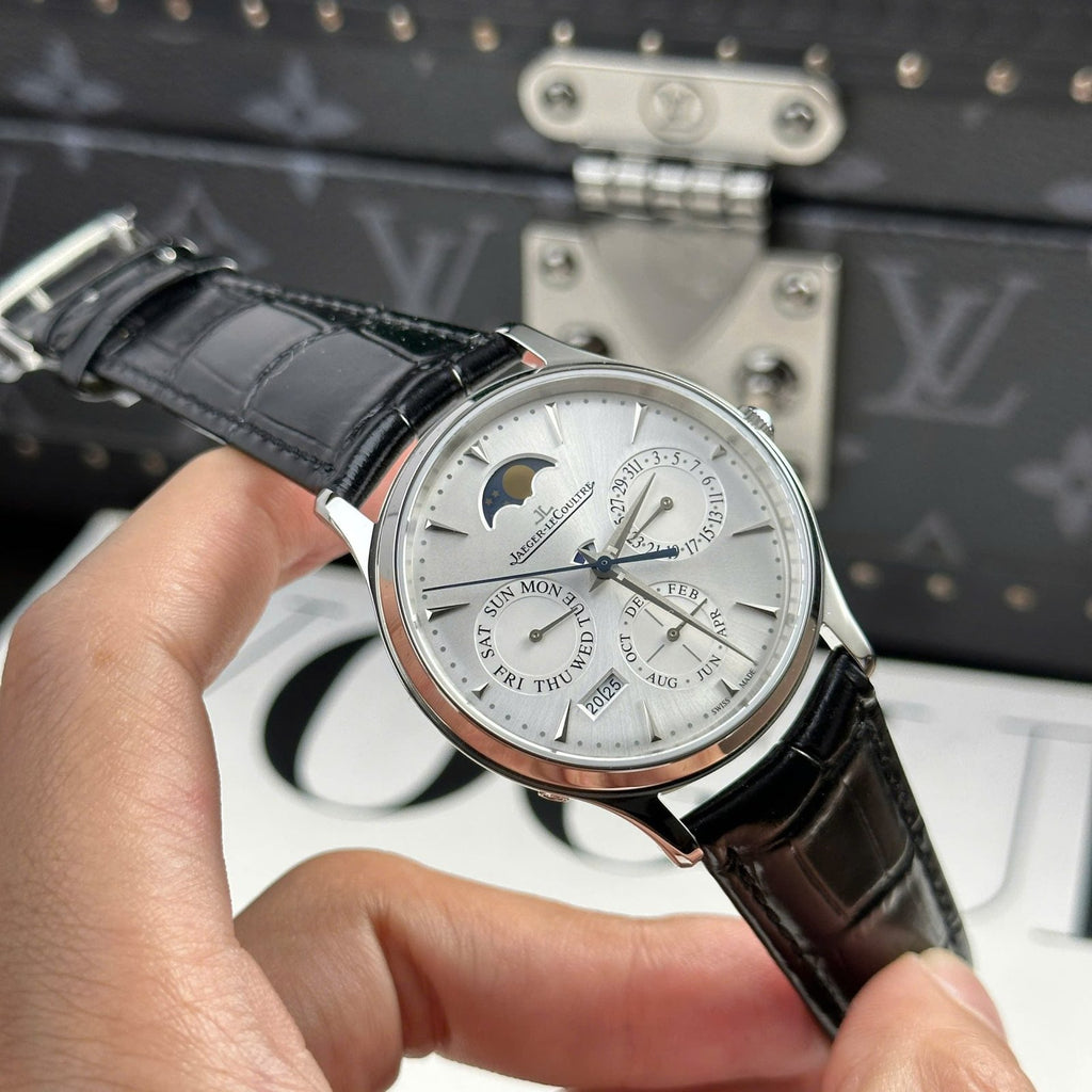 Jaeger LeCoultre Watch Ultrathin Perpetual Calendar Dial Silver 39mm