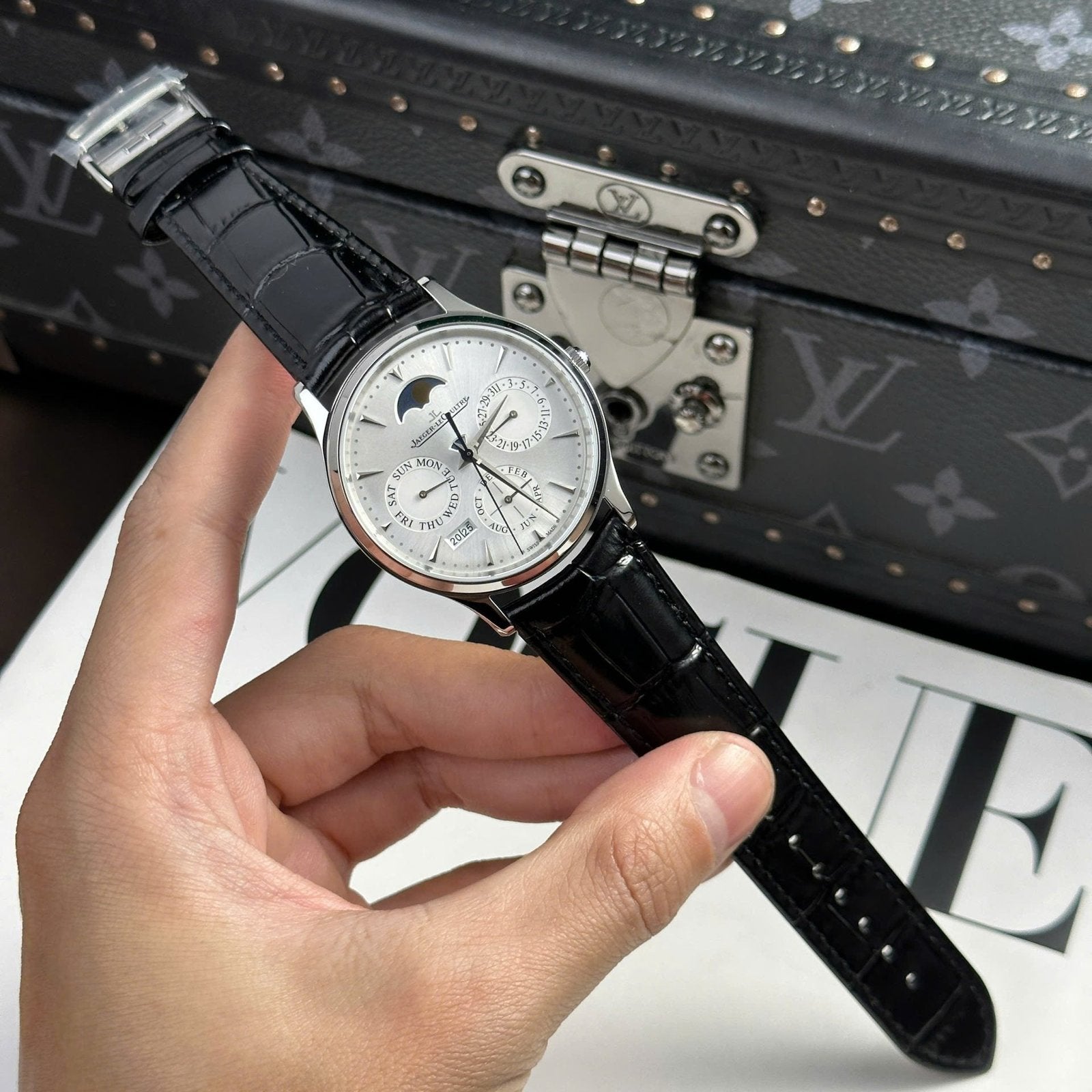 Jaeger LeCoultre Watch Ultrathin Perpetual Calendar Dial Silver 39mm