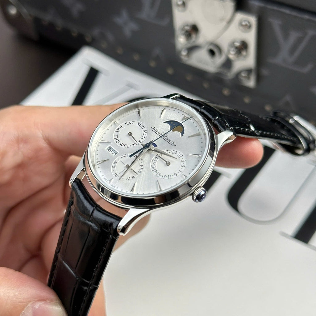 Jaeger LeCoultre Watch Ultrathin Perpetual Calendar Dial Silver 39mm