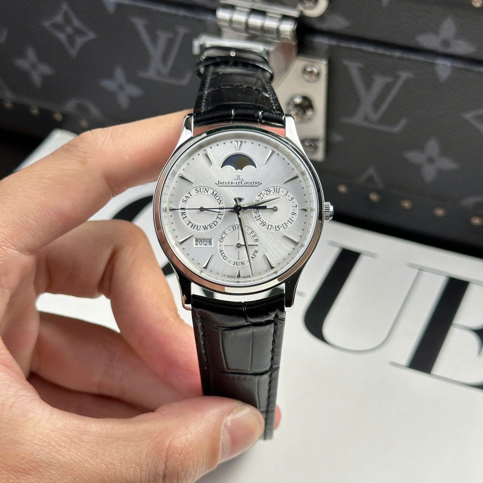 Jaeger LeCoultre Watch Ultrathin Perpetual Calendar Dial Silver 39mm