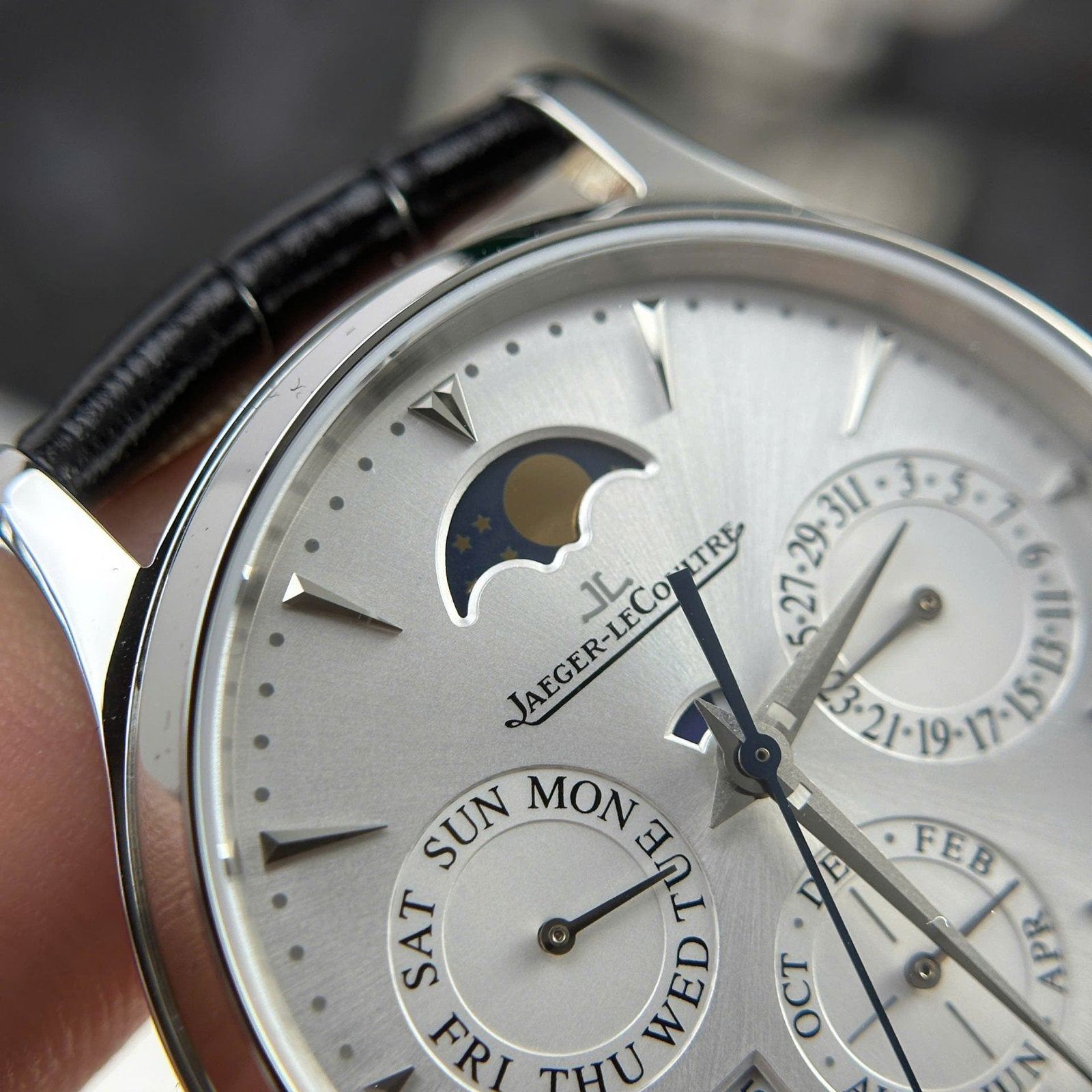 Jaeger LeCoultre Watch Ultrathin Perpetual Calendar Dial Silver 39mm
