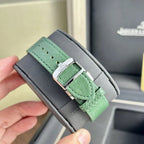 Jaeger Lecoultre Watch Dial Green Leather Strap 30x40mm