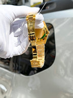 Rolex Day-Date Watch Diamond Moissanite Baguette Gold Wrapped 40mm