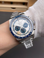 Longines Conquest Chronograph Watch White Dial 42mm