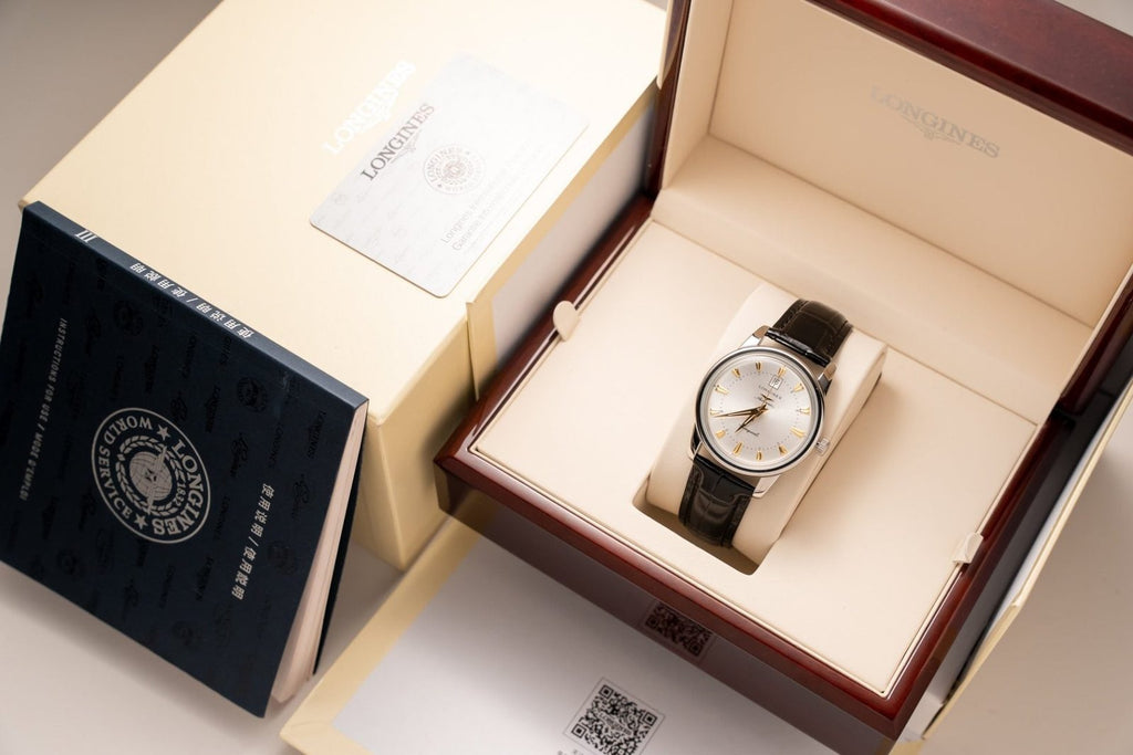 Longines Watch Conquest Heritage L1.645.4.75.4 Leather Strap 40mm