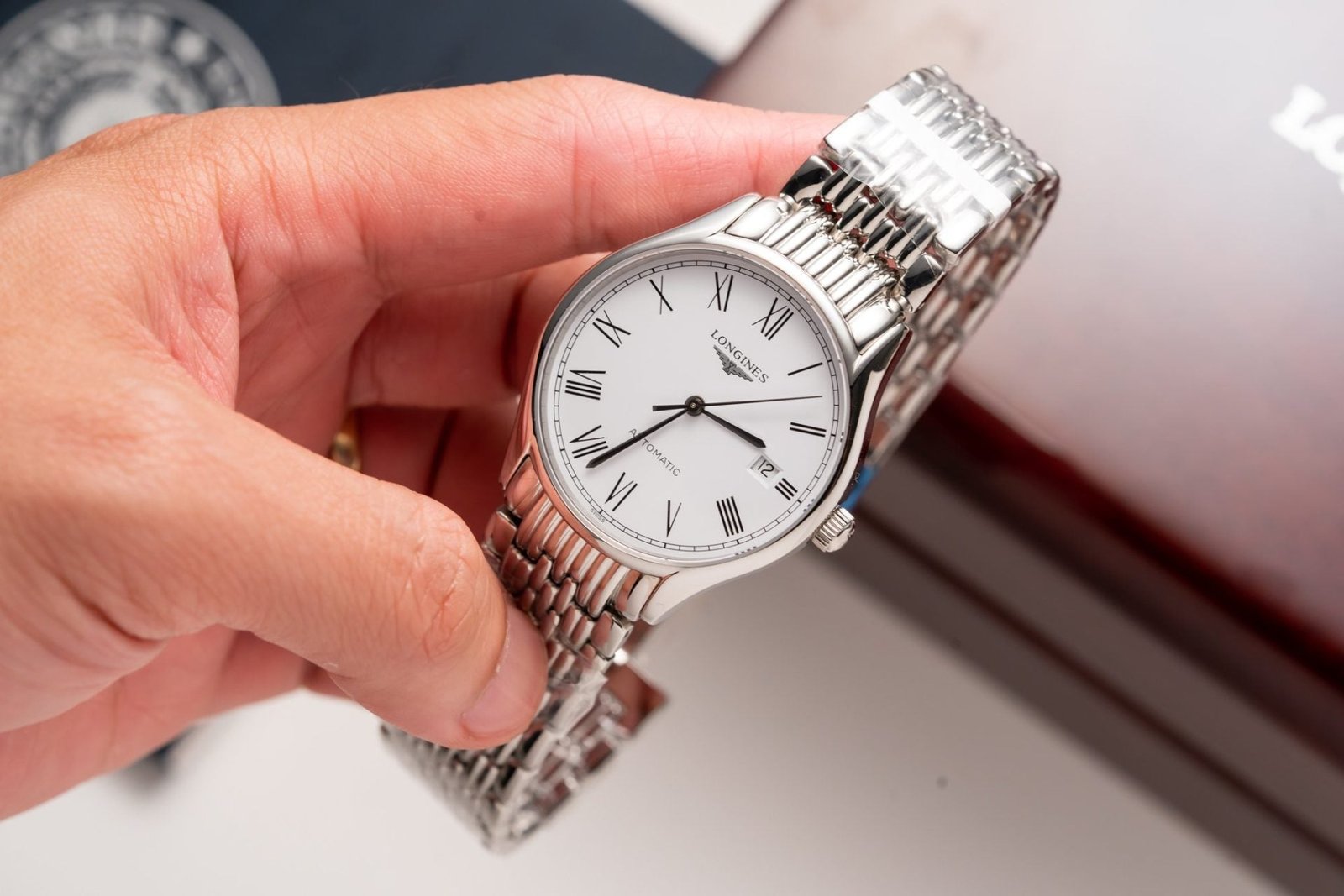 Longines Watch Lyre Cao Cấp L4.961.4.11.6 Dial White 40mm