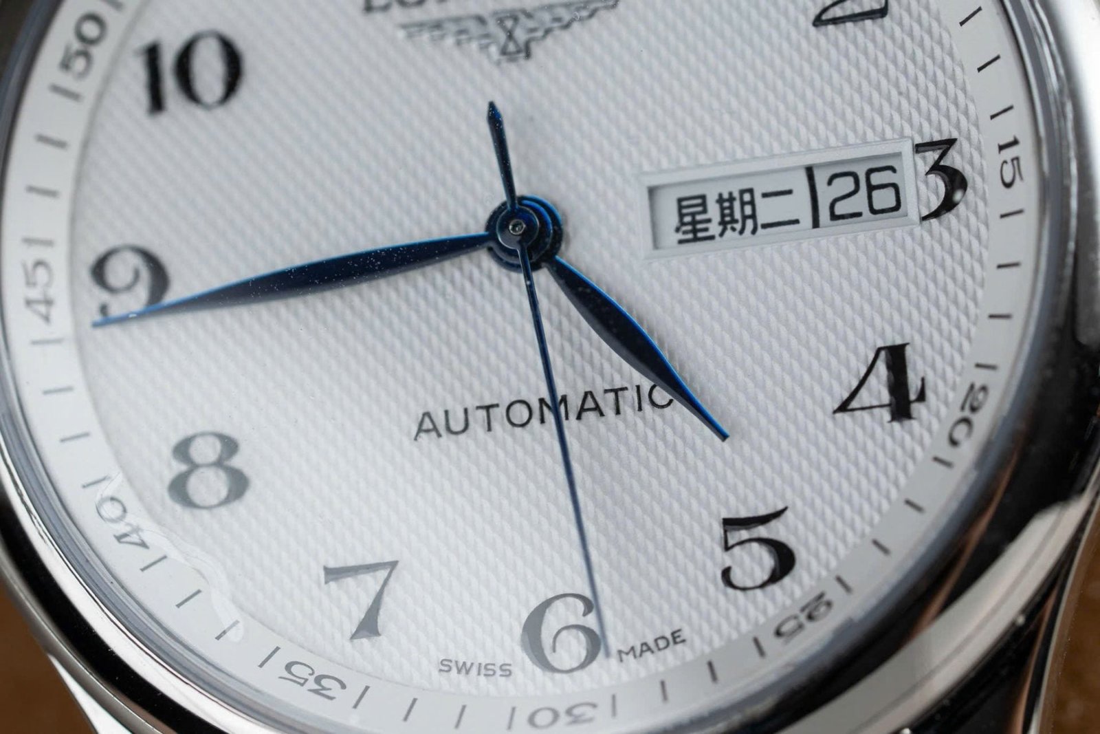 Longines Watch White Dial Metal Wire 38.5mm