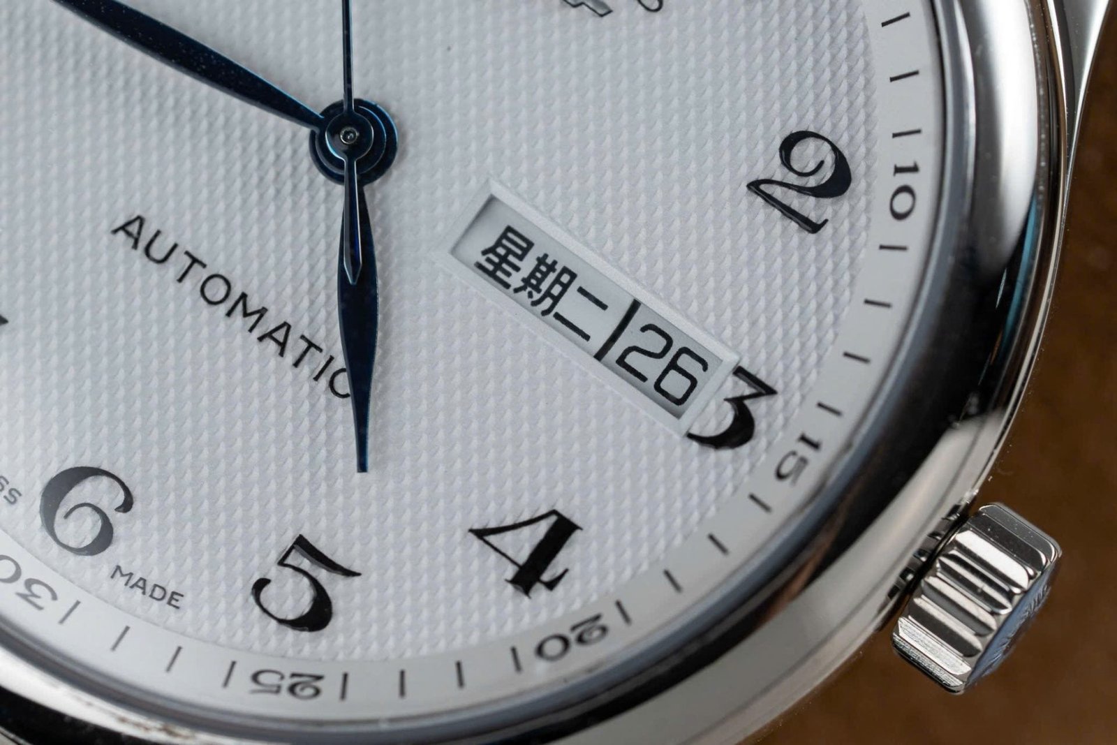 Longines Watch White Dial Metal Wire 38.5mm