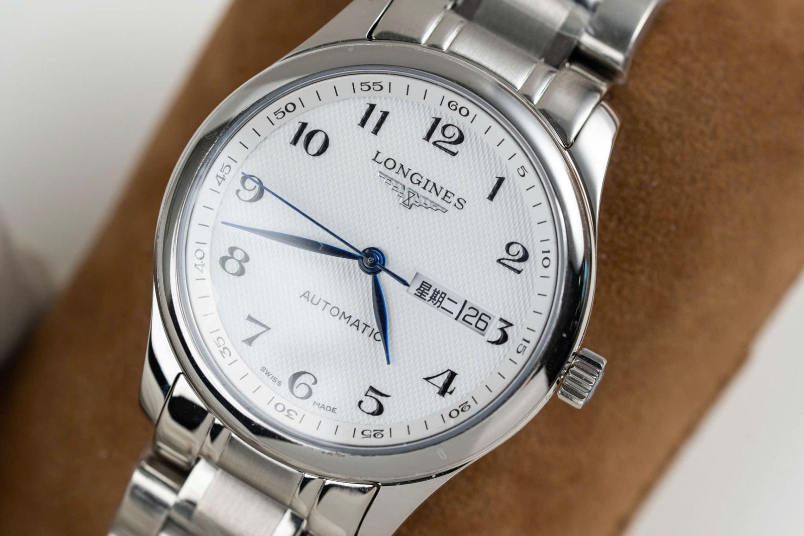 Longines Watch White Dial Metal Wire 38.5mm