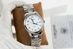 Longines Watch White Dial Metal Wire 38.5mm