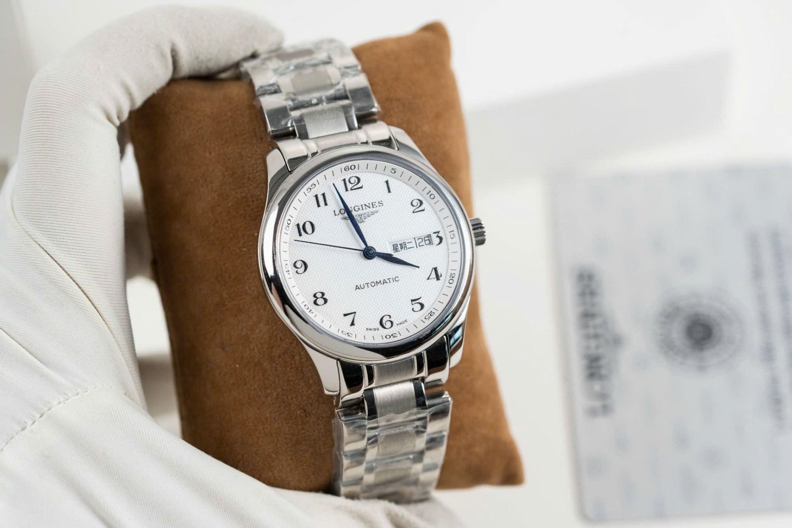Longines Watch White Dial Metal Wire 38.5mm