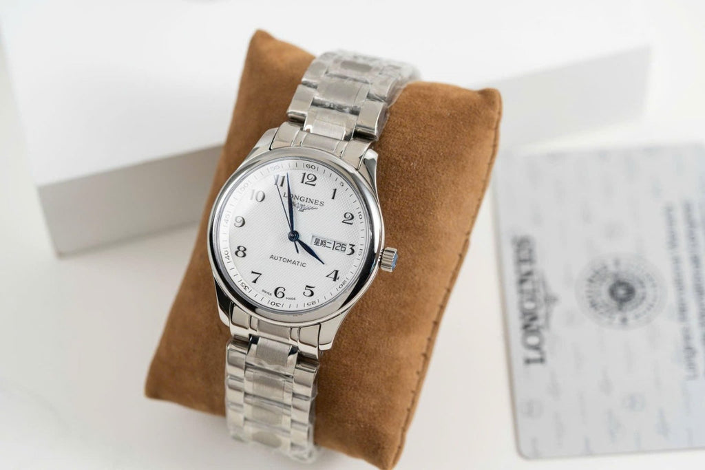 Longines Watch White Dial Metal Wire 38.5mm