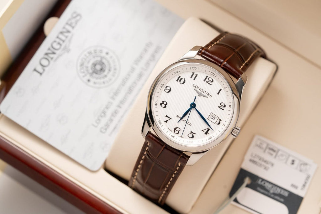 Longines Watch L2.628.5.78.7 White Dial Leather Strap 38.5mm