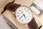 Longines Watch L2.628.5.78.7 White Dial Leather Strap 38.5mm