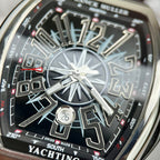 Franck Muller V45 Watch Black Leather Strap 45mm