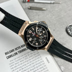 Hublot Watch Big Bang King Gold Black Dial Rubber Strap 44mm