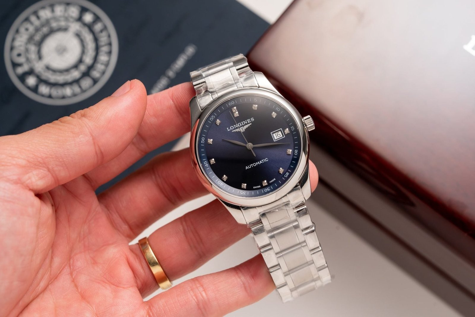 Longines Watch Lyre L4.961.4.92.6 Blue Dial Metal Wire 40mm