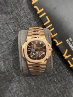 Patek Philippe Nautilus 5712R Watch Rose Gold Chocolate Dial 40mm