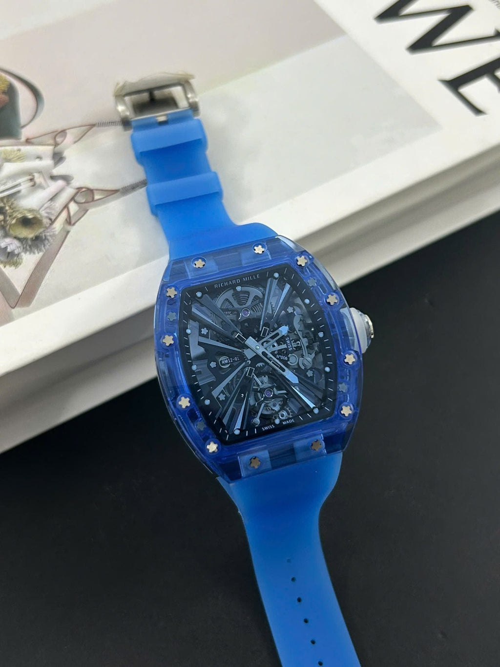 Richard Mille RM12-01 Tourbillon Watch Case Sapphire Blue 44mm