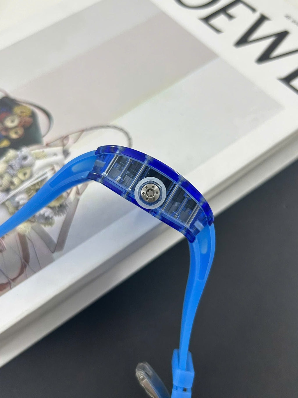 Richard Mille RM12-01 Tourbillon Watch Case Sapphire Blue 44mm