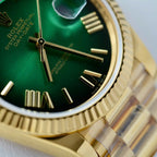 Rolex Day-Date Ombre Green Dial Watch Gold Wrapped 40mm