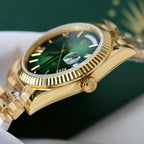Rolex Day-Date Ombre Green Dial Watch Gold Wrapped 40mm