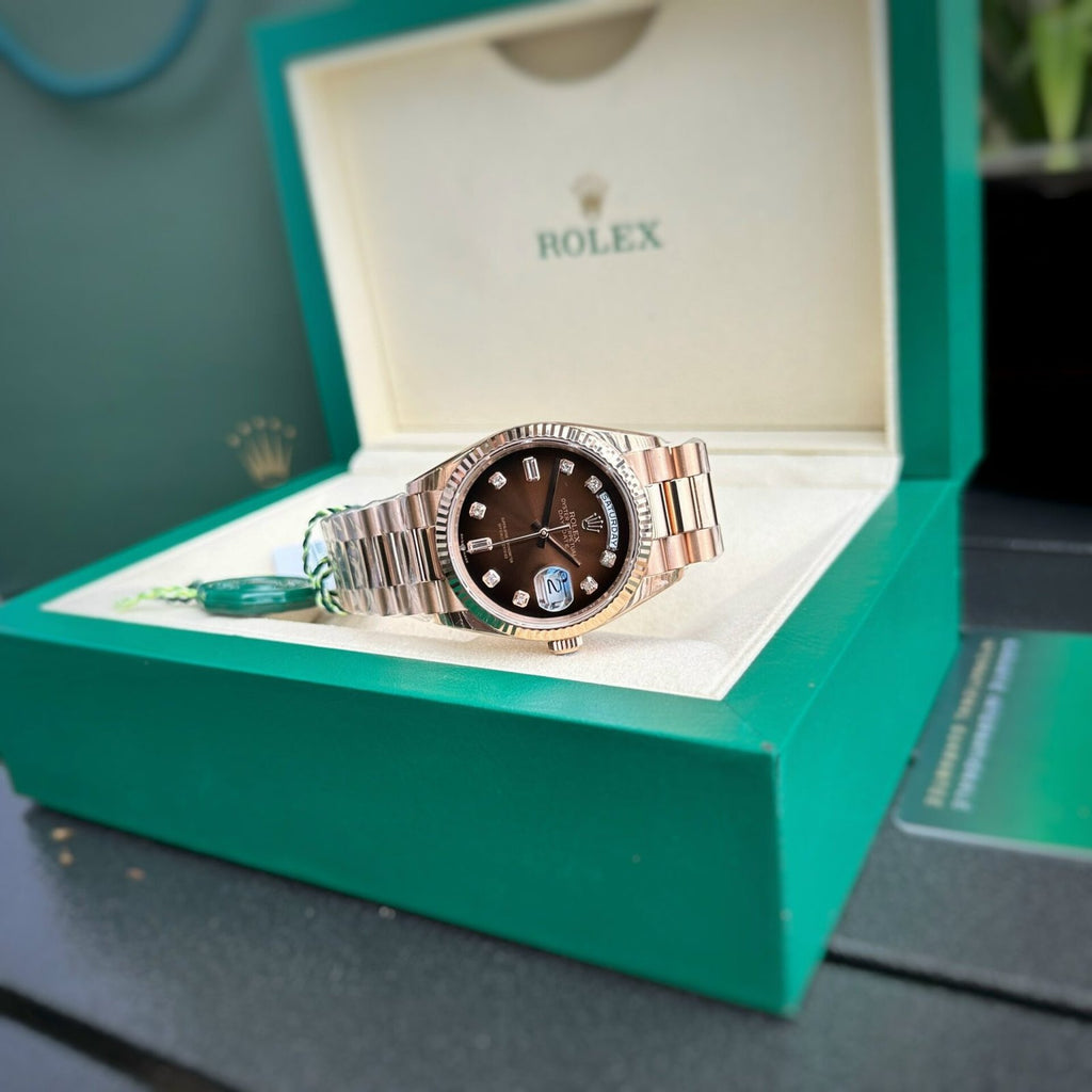 Rolex Watch Day-Date Dial Chocolate 36mm