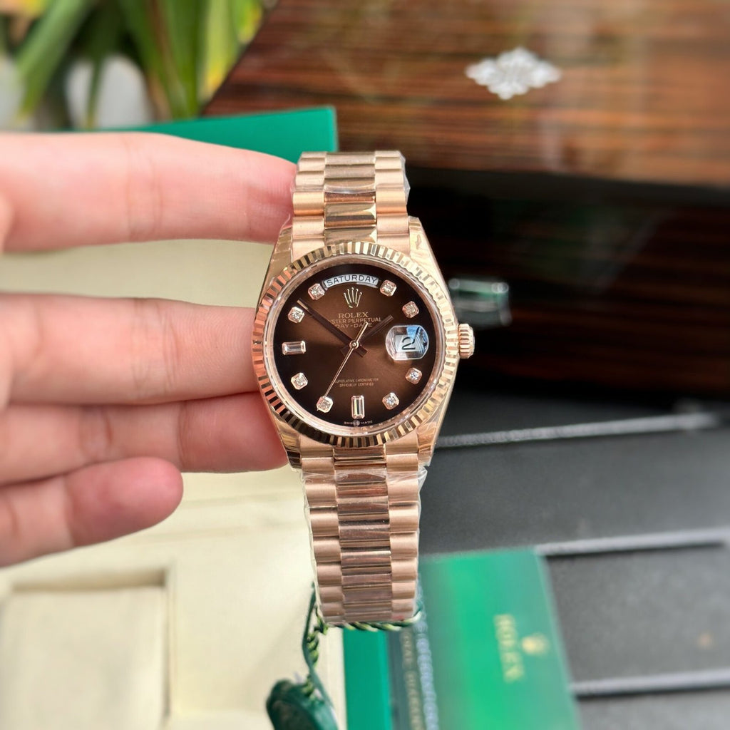 Rolex Watch Day-Date Dial Chocolate 36mm