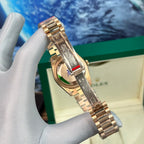Rolex Day-Date Purple Mother of Pearl Dial Watch 40mm
