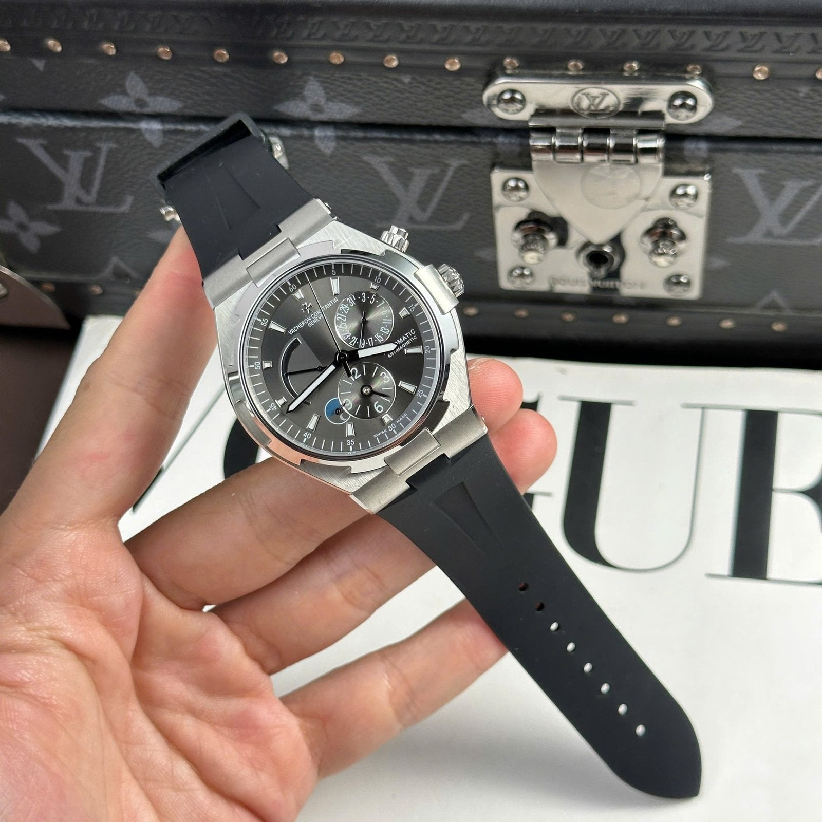 Vacheron Constantin Watch Overseas Dual Time 47450 Gray 42mm