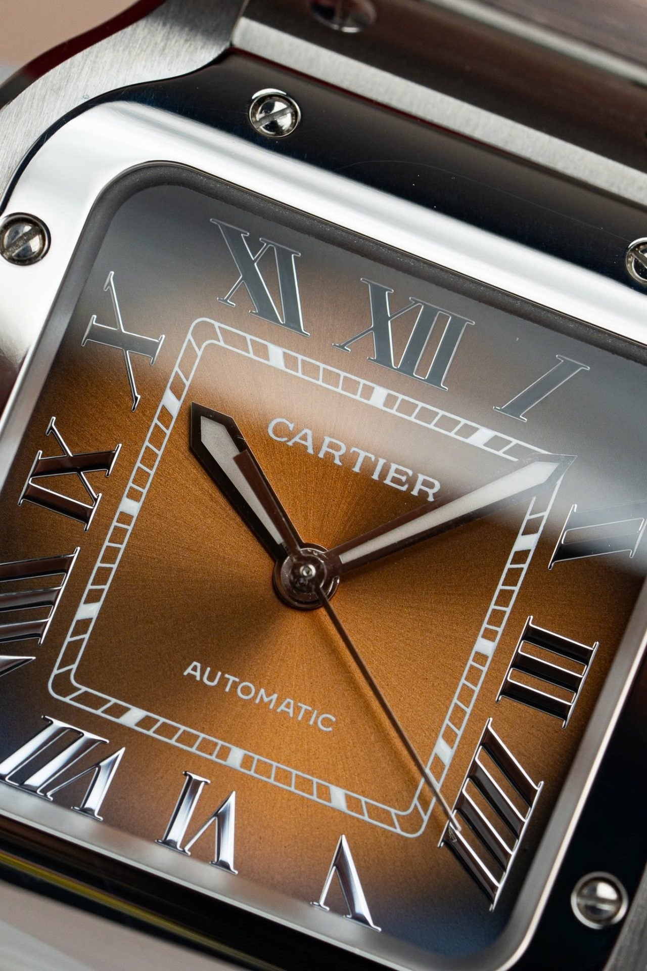 Cartier Santos WSA0065 Watch Women Dial Brown 35mm