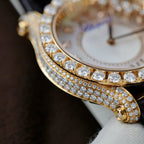 Chopard Happy Sport 274809 Watch 18K Gold Wrapped + Diamonds Moissanite 36mm