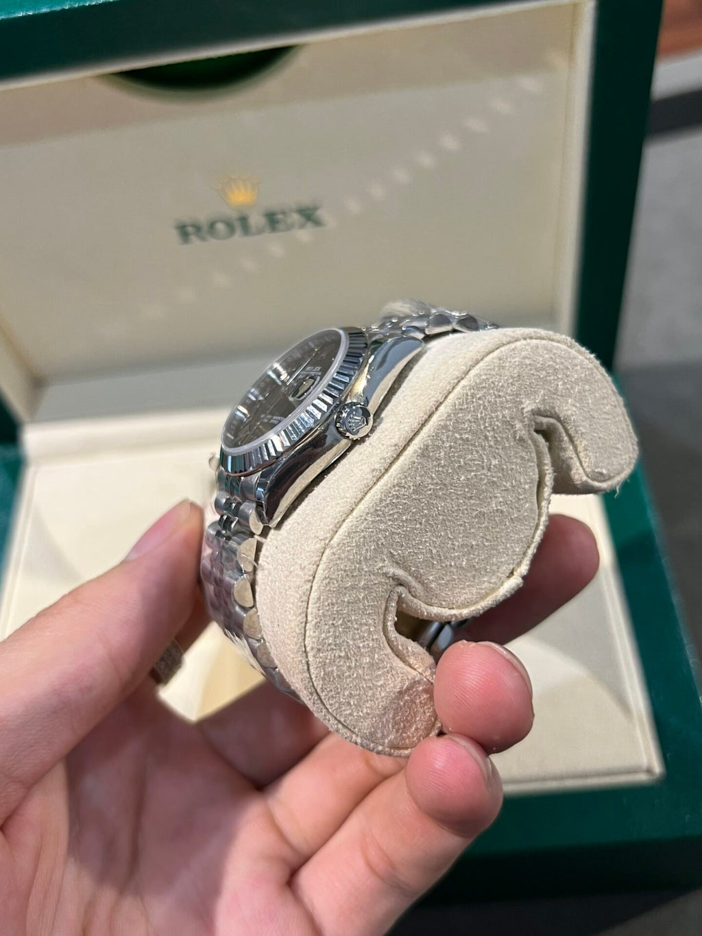 Rolex Watch Date Just Womens Black Dial 31mm
