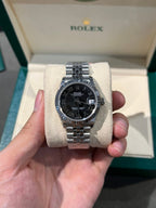 Rolex Watch Date Just Womens Black Dial 31mm