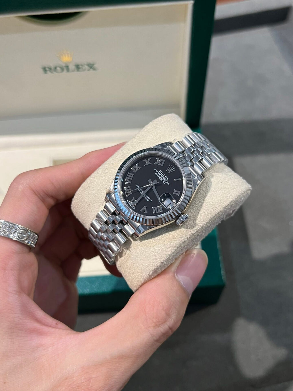 Rolex Watch Date Just Womens Black Dial 31mm