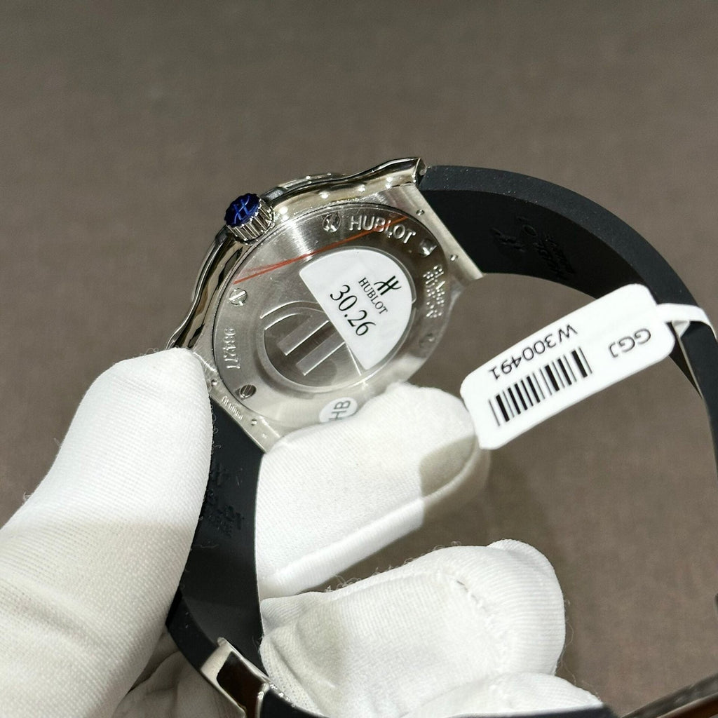 Hublot Watch With Moissanite Diamonds Rubber Strap 33mm