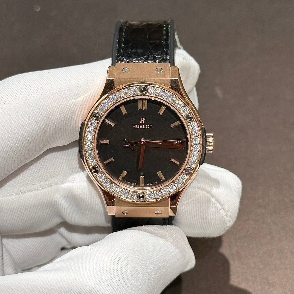 Hublot Classic Fusion Watch Moissanite Diamond 33mm