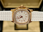 Patek Philippe Aquanaut 5067A Watch White With Stone Bezel 35.6mm